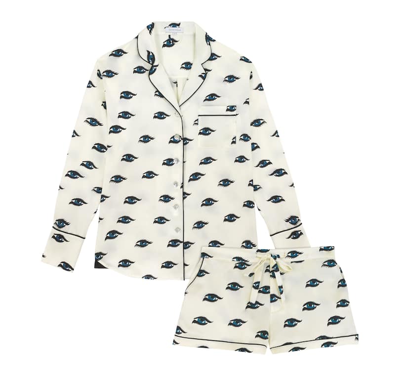 rinascente Olivia Von Halle Pigiama alba in seta 