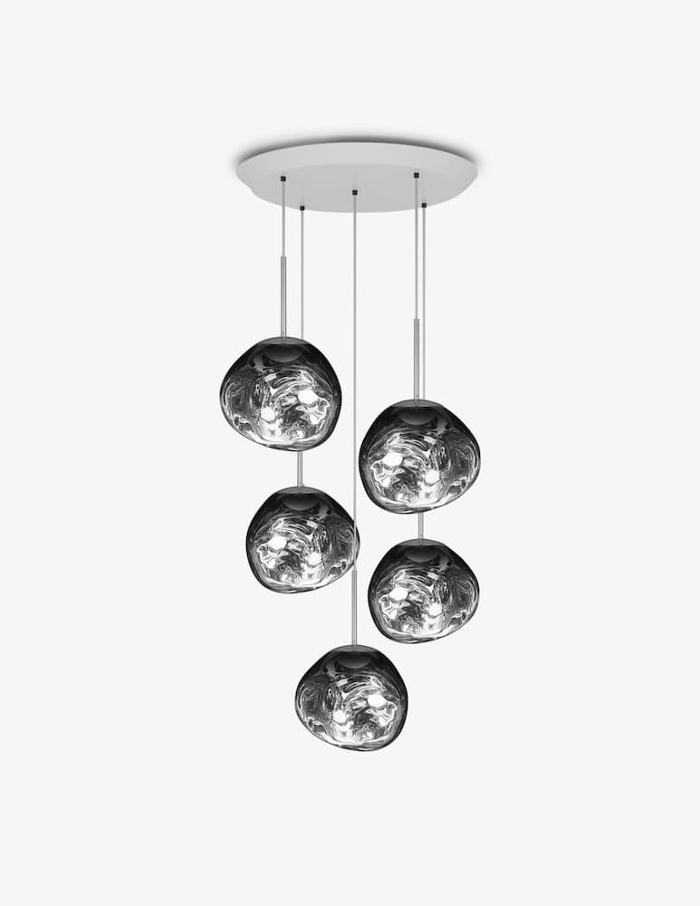 Tom Dixon Melt Pendant System Mini Round Silver LED EU - picture 1 Tom Dixon Melt Pendant System Mini Round Silver LED EU - picture 1