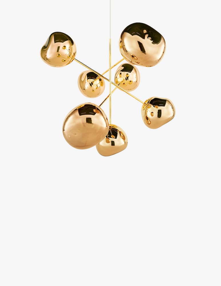 rinascente Tom Dixon Melt Chandelier Large Gold LED CB