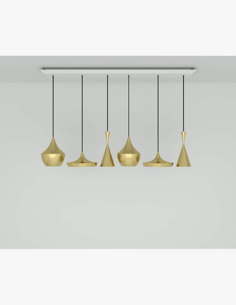 Tom Dixon Sistema a sospensione lineare Beat Led Range Ottone - immagine 1 Tom Dixon Sistema a sospensione lineare Beat Led Range Ottone - immagine 1