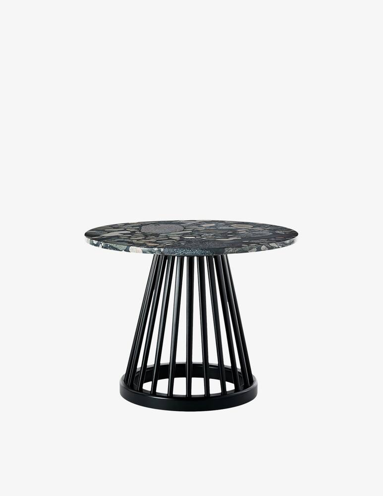 Tom Dixon Tavolo Fan Black Top Pietra 60cm - immagine 1 Tom Dixon Tavolo Fan Black Top Pietra 60cm - immagine 1