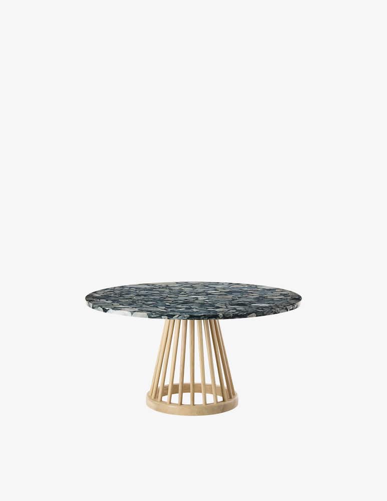 Tom Dixon Tavolo Fan Natural Top Pietra 90cm - immagine 1 Tom Dixon Tavolo Fan Natural Top Pietra 90cm - immagine 1