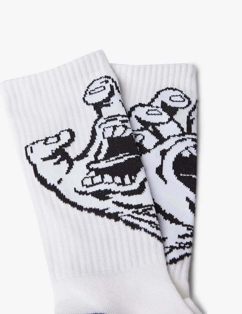 Santa Cruz Screaming hand mono socks - white - picture 2 Santa Cruz Screaming hand mono socks - white - picture 2