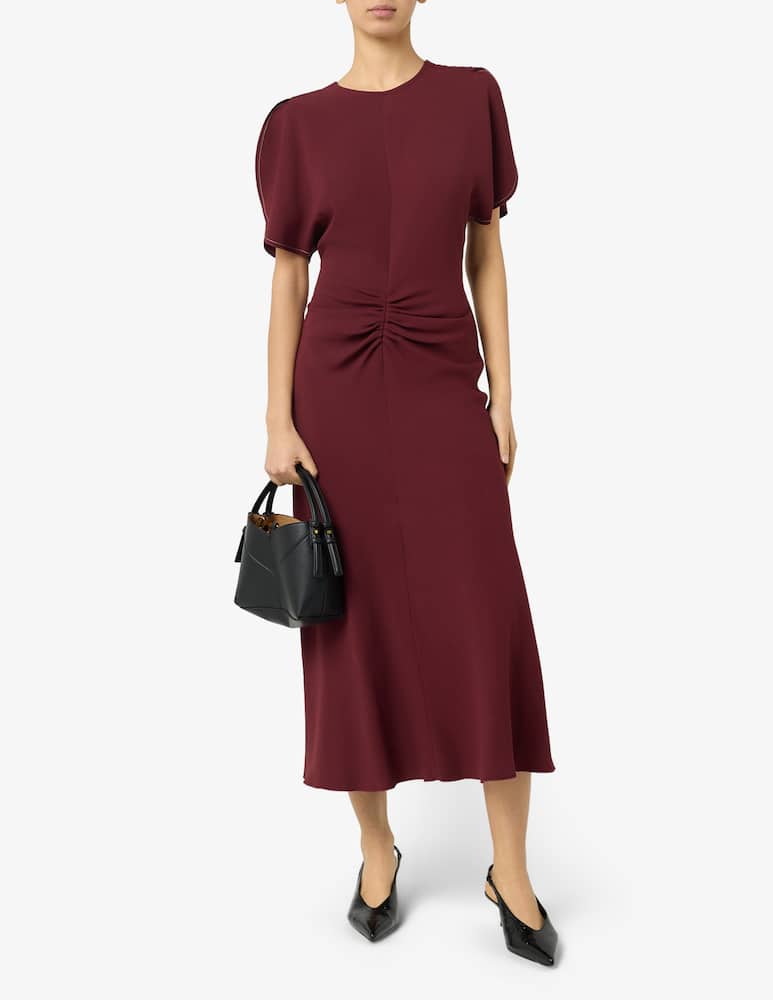 rinascente Victoria Beckham Abito midi arricciato in vita