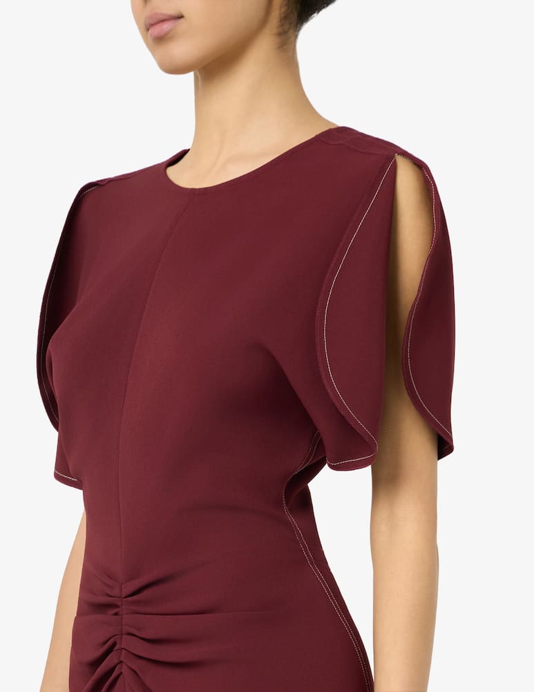 rinascente Victoria Beckham Abito midi arricciato in vita