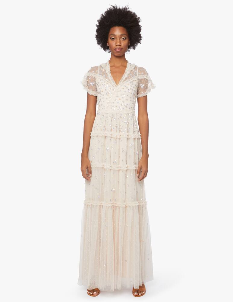 rinascente Needle & Thread Ruffle glimmer gown