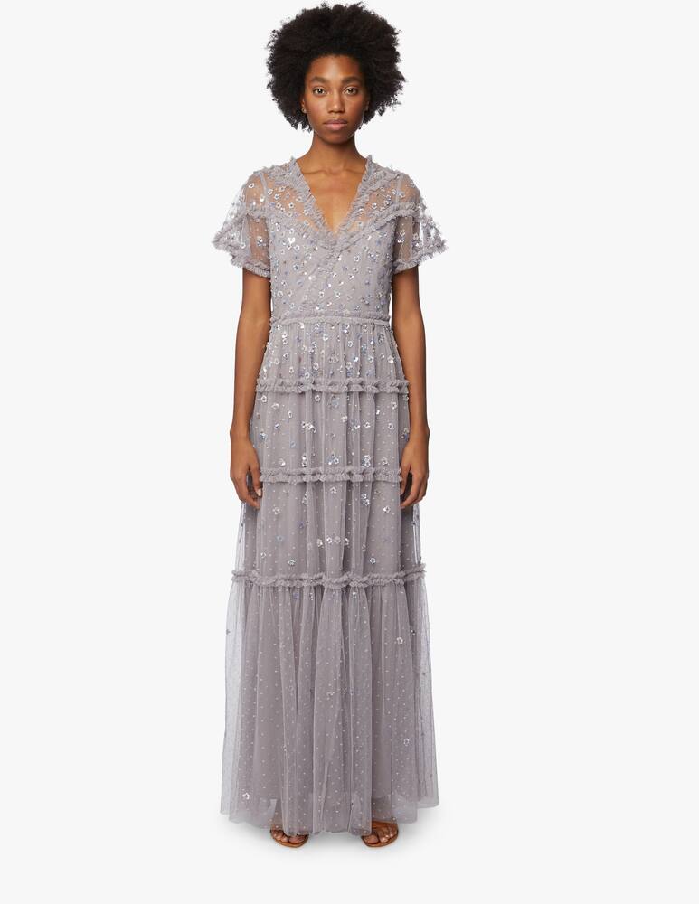 rinascente Needle & Thread Ruffle glimmer gown