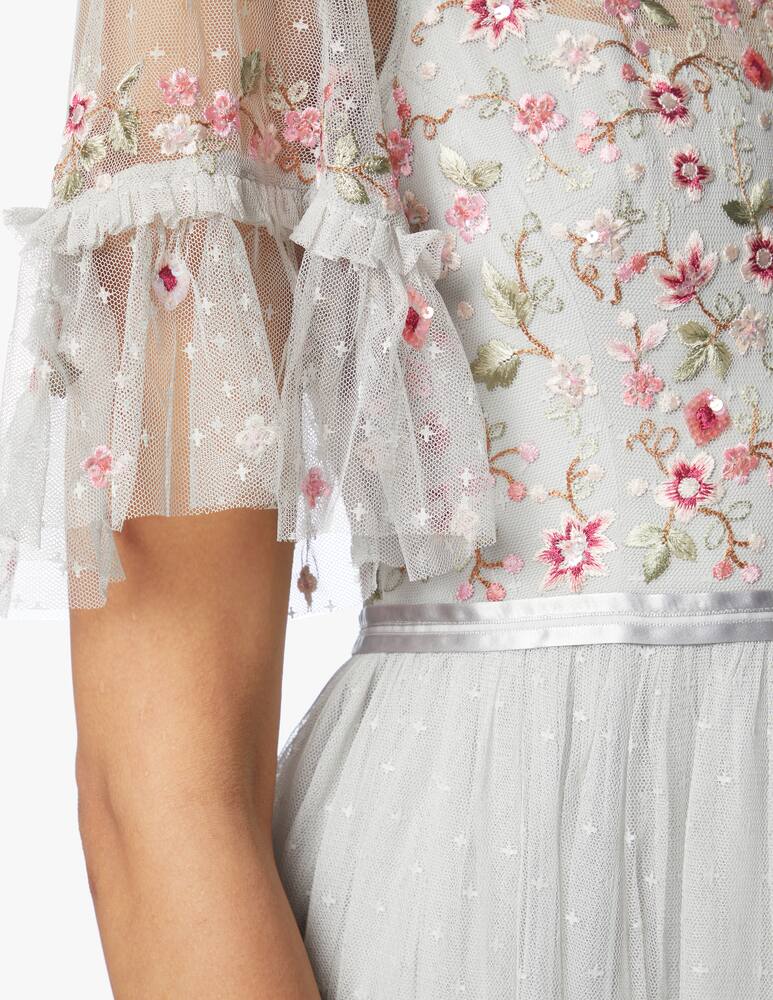 rinascente Needle & Thread Vestito lungo Elsie a manica corta