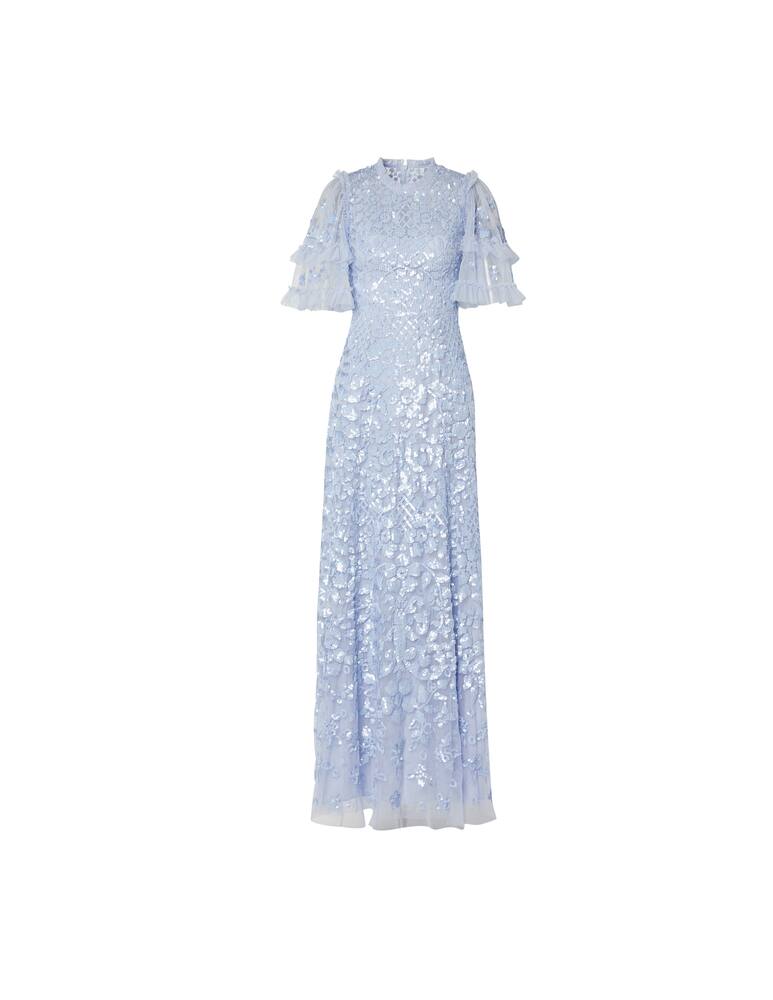 rinascente Needle & Thread Aurelia short sleeve long dress