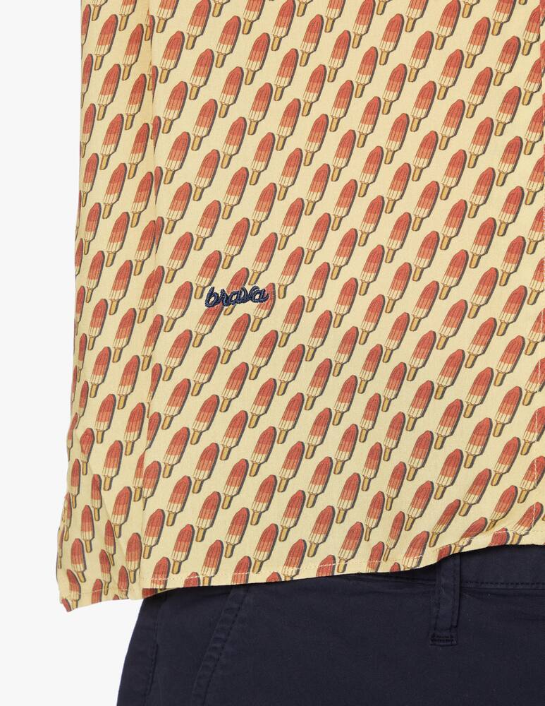 Brava Fabrics Camicia manica corta aloha gelati - giallo - immagine 4