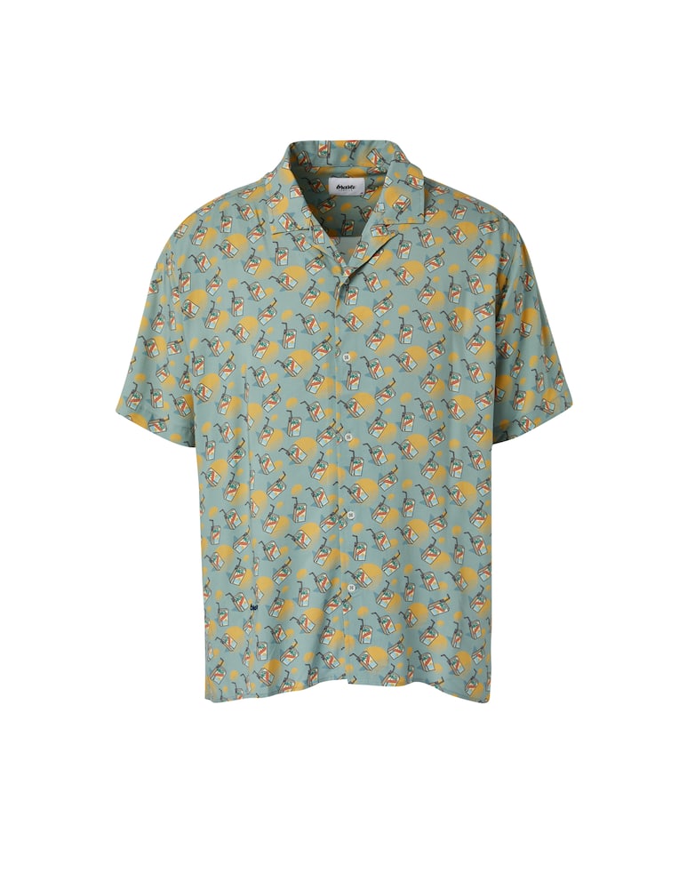 rinascente Brava Fabrics Camicia manica corta agua coco aloha - verde