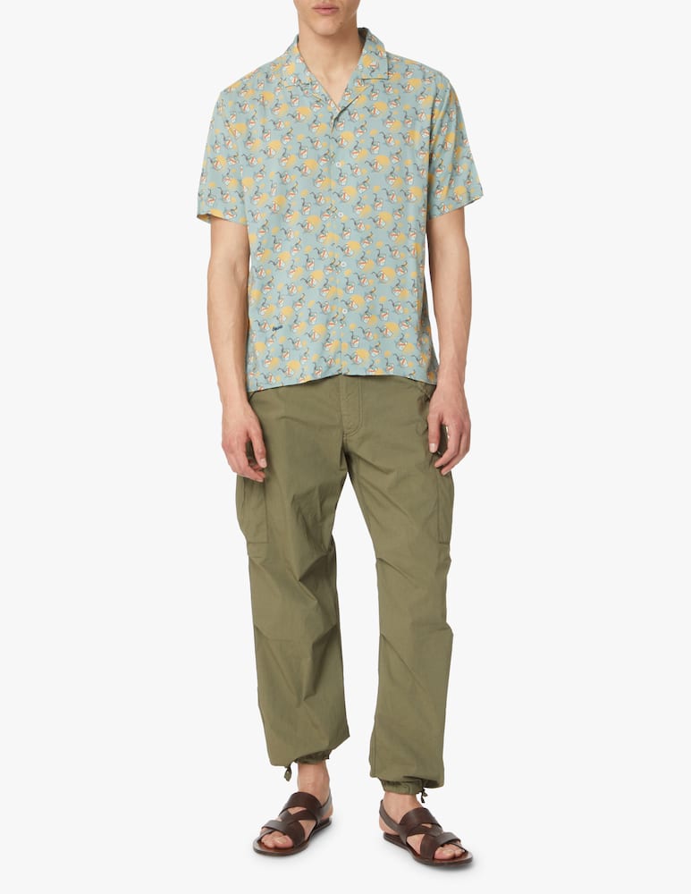 rinascente Brava Fabrics Camicia manica corta agua coco aloha - verde