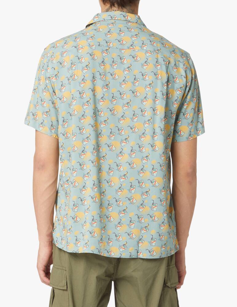 rinascente Brava Fabrics Camicia manica corta agua coco aloha - verde