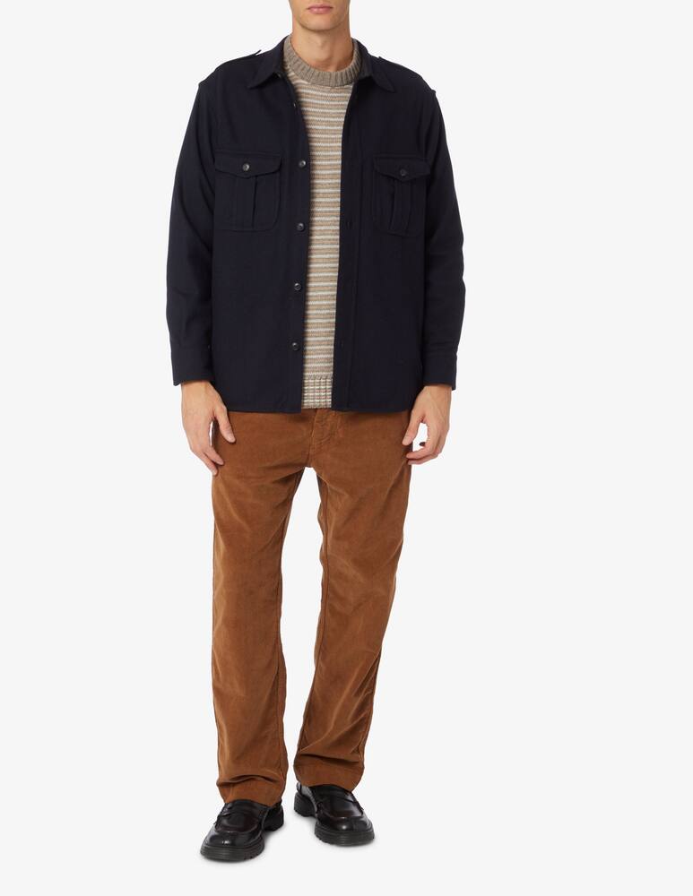 rinascente Brava Fabrics Striped roundneck sweater - Beige