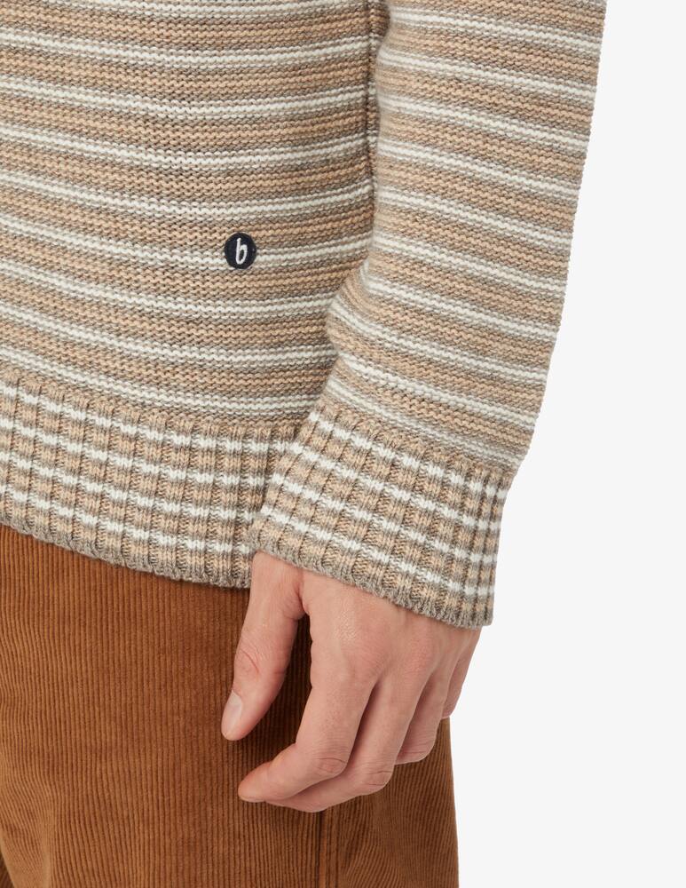 rinascente Brava Fabrics Striped roundneck sweater - Beige