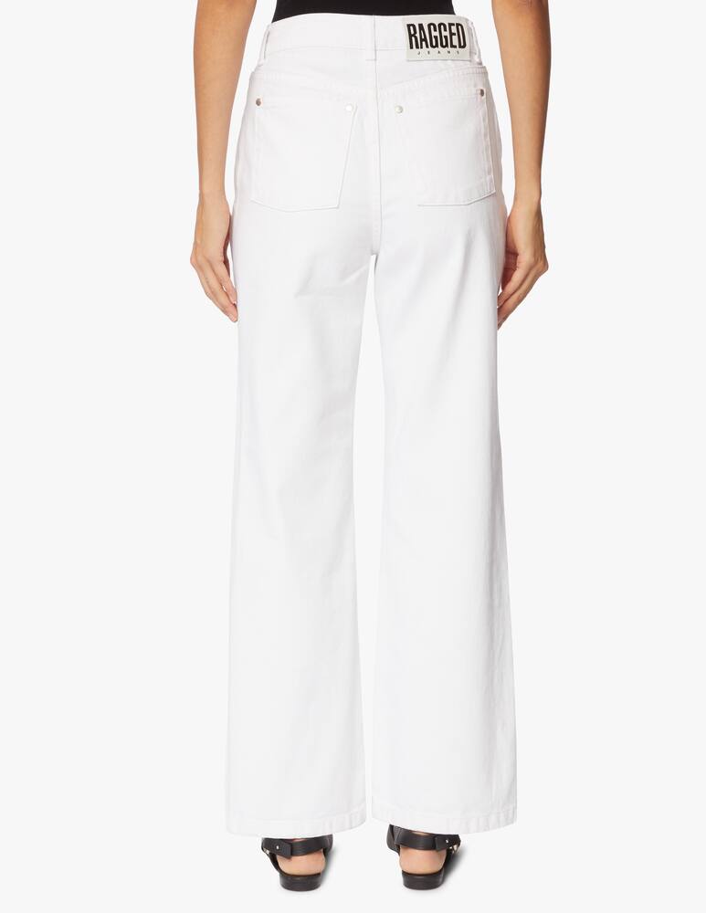 rinascente The Ragged Priest High rise straight legs jeans White Out 