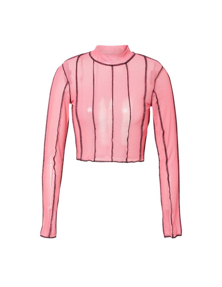 rinascente The Ragged Priest Crop transparent long-sleeved top