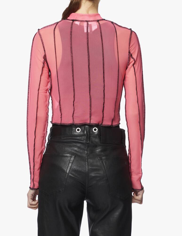 rinascente The Ragged Priest Crop transparent long-sleeved top