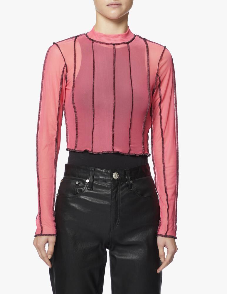 rinascente The Ragged Priest Crop transparent long-sleeved top