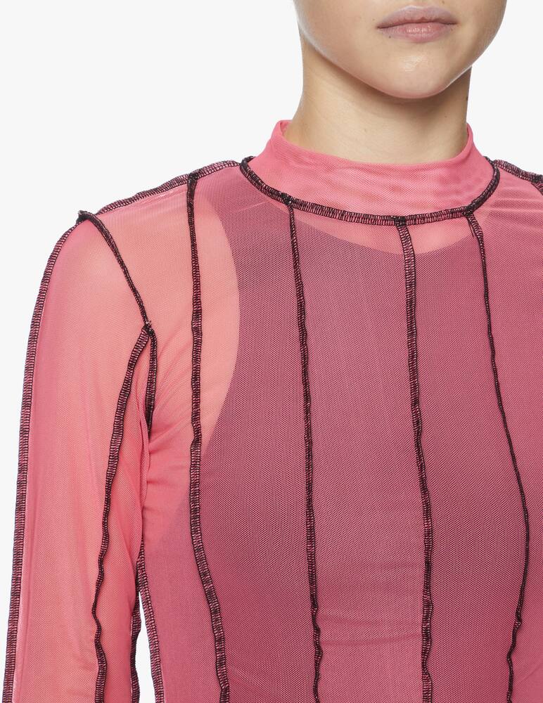 rinascente The Ragged Priest Crop transparent long-sleeved top