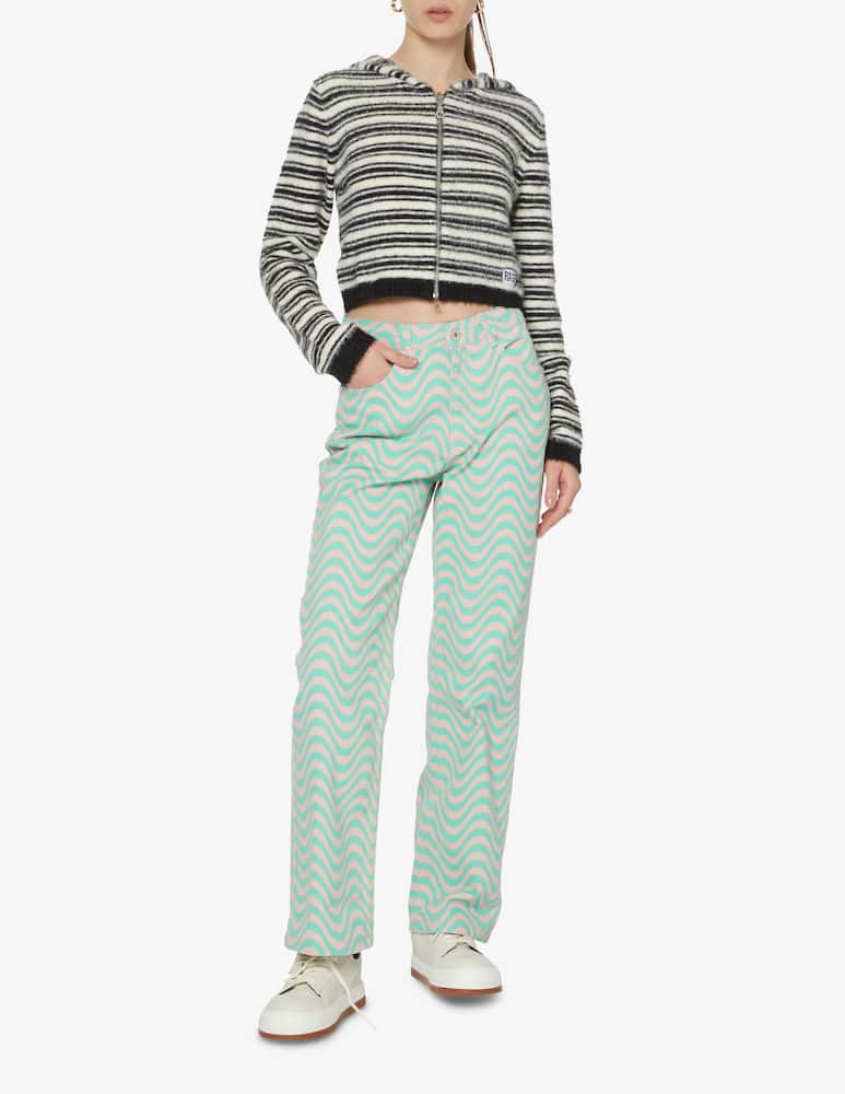 rinascente The Ragged Priest Jeans a vita alta Wave - verde