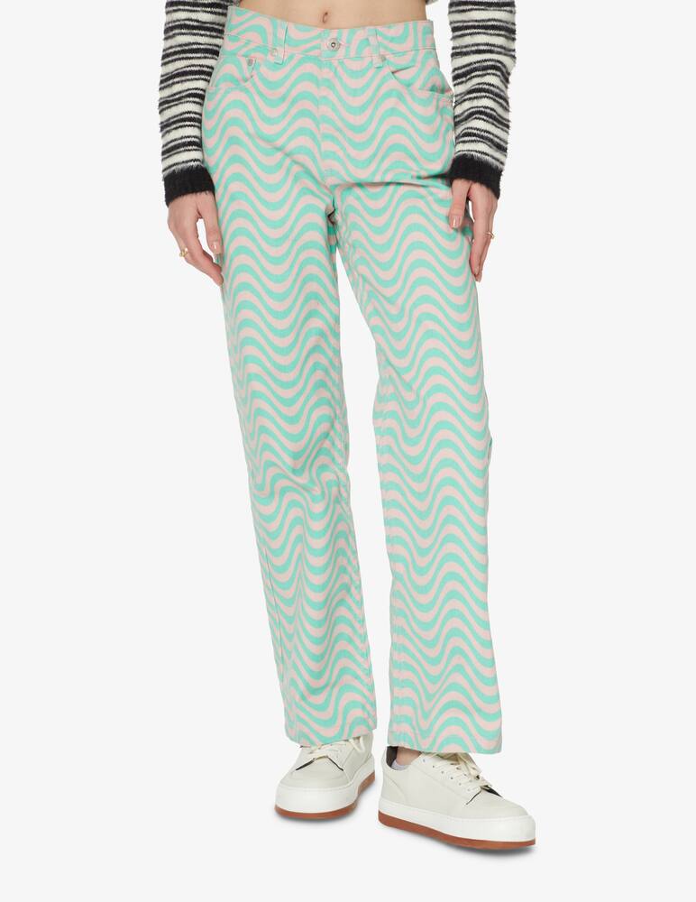 rinascente The Ragged Priest Jeans a vita alta Wave - verde