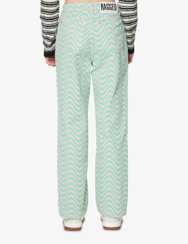 rinascente The Ragged Priest Jeans a vita alta Wave - verde