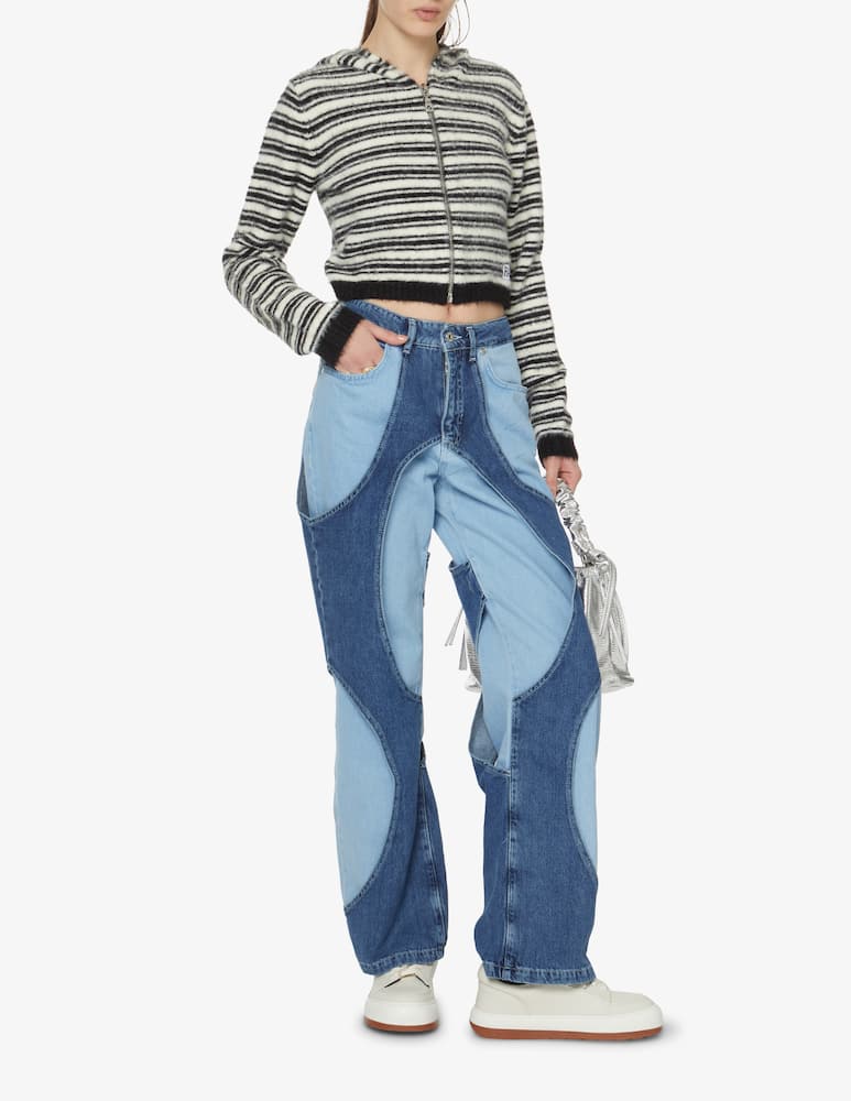 rinascente The Ragged Priest Stripes hoodie - black