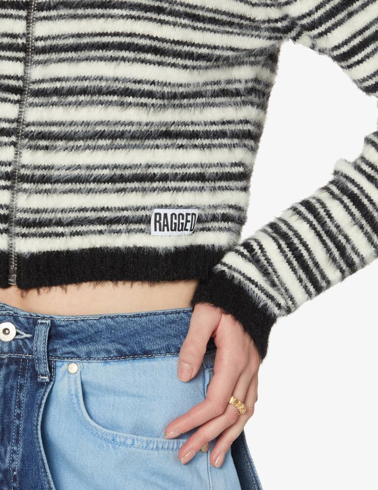 rinascente The Ragged Priest Stripes hoodie - black