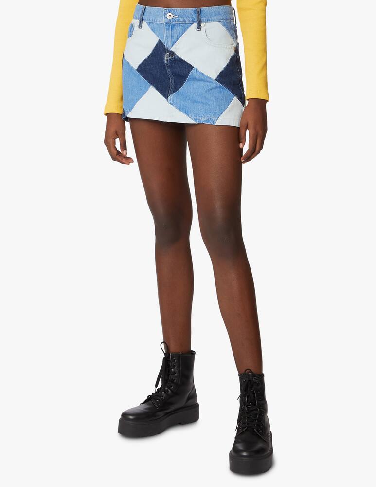 rinascente The Ragged Priest Smut mini denim skirt - multi