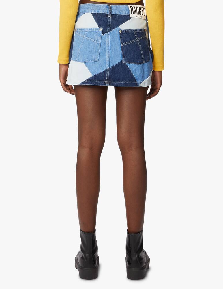 The Ragged Priest Smut mini denim skirt - multi - picture 3 The Ragged Priest Smut mini denim skirt - multi - picture 3