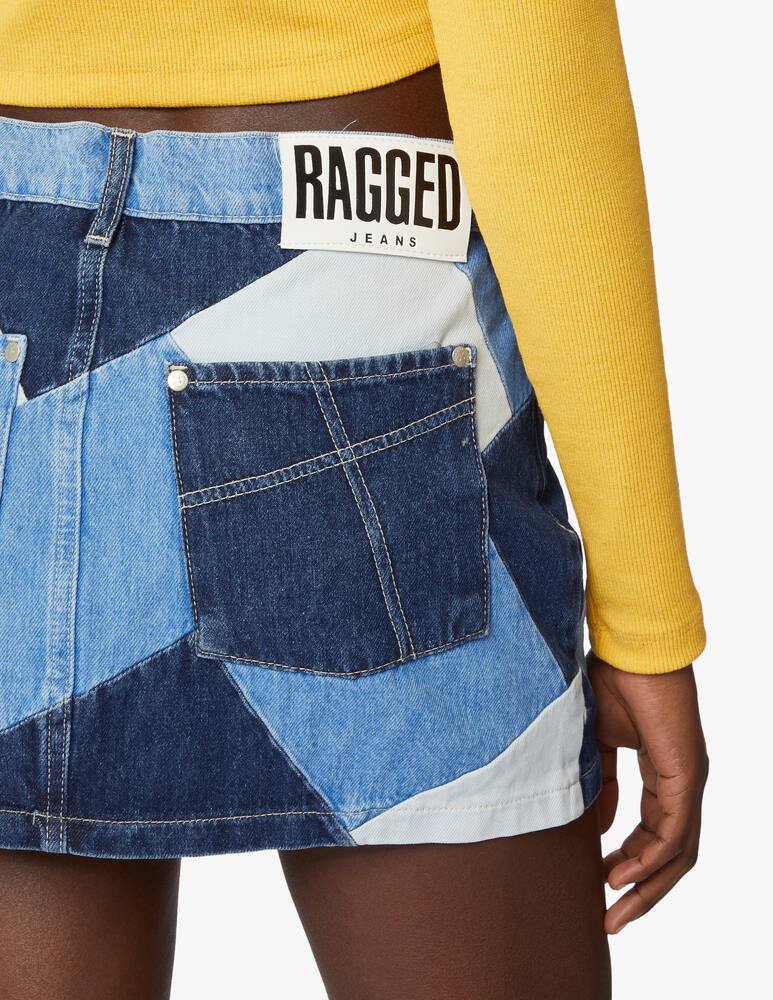 rinascente The Ragged Priest Smut mini denim skirt - multi