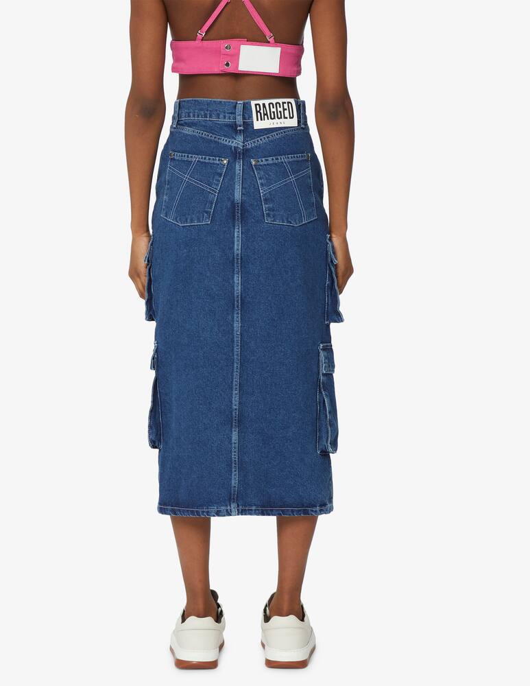 rinascente The Ragged Priest Gonna midi in cotone con tasche