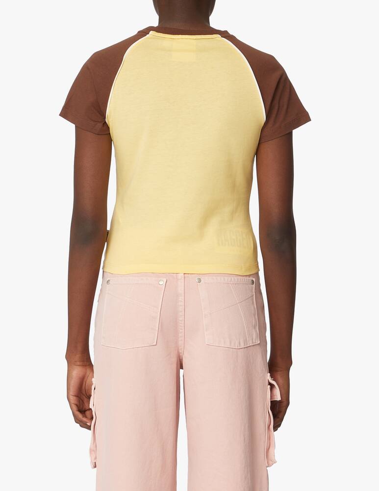 rinascente The Ragged Priest T-shirt crop in cotone - giallo