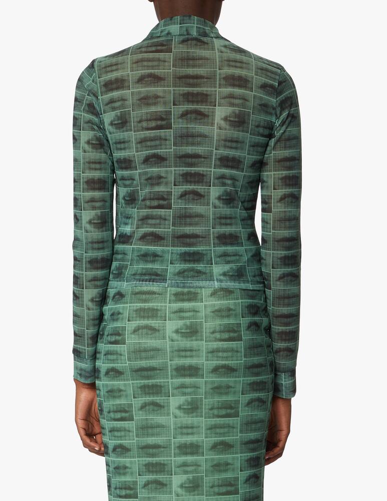 rinascente The Ragged Priest Camicia con stampa mesh - verde