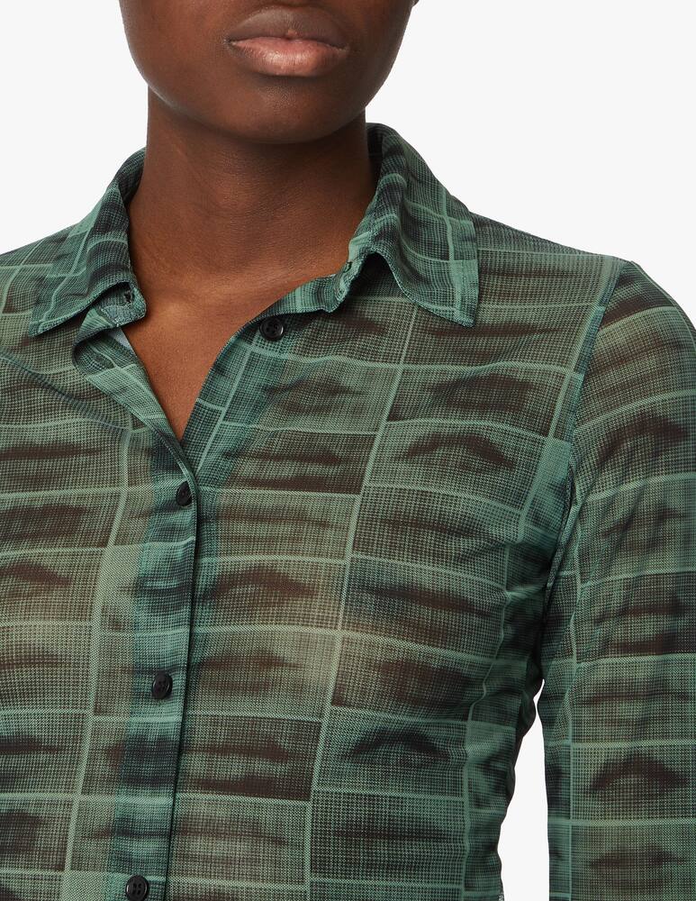 rinascente The Ragged Priest Camicia con stampa mesh - verde