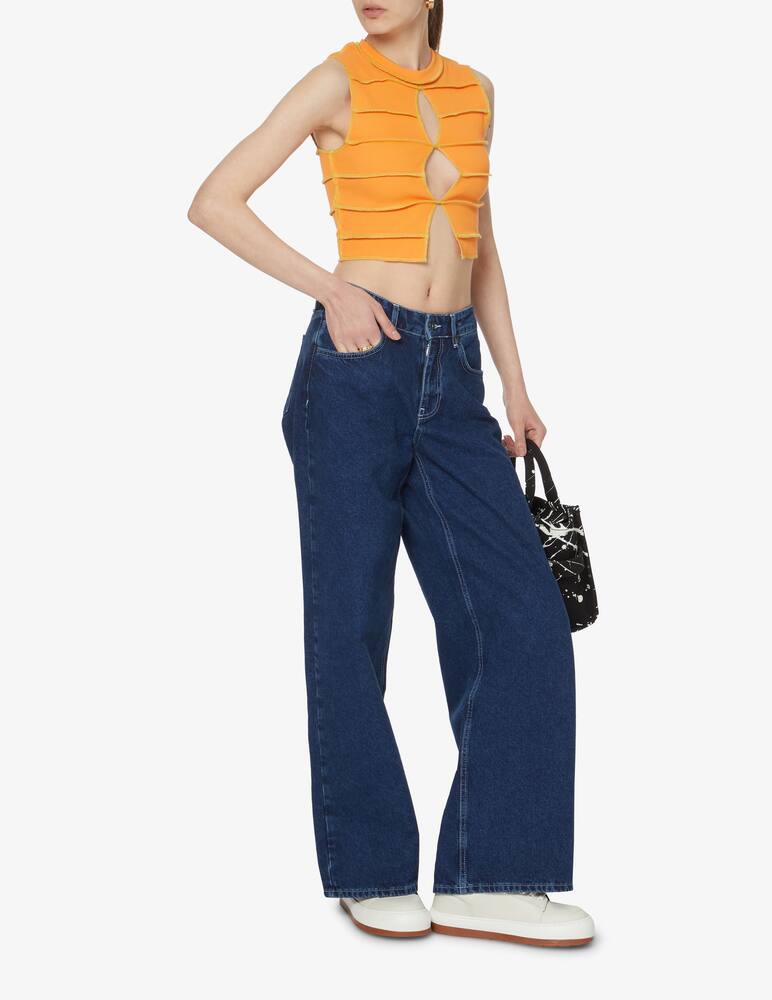 rinascente The Ragged Priest Cotton cut out top - orange