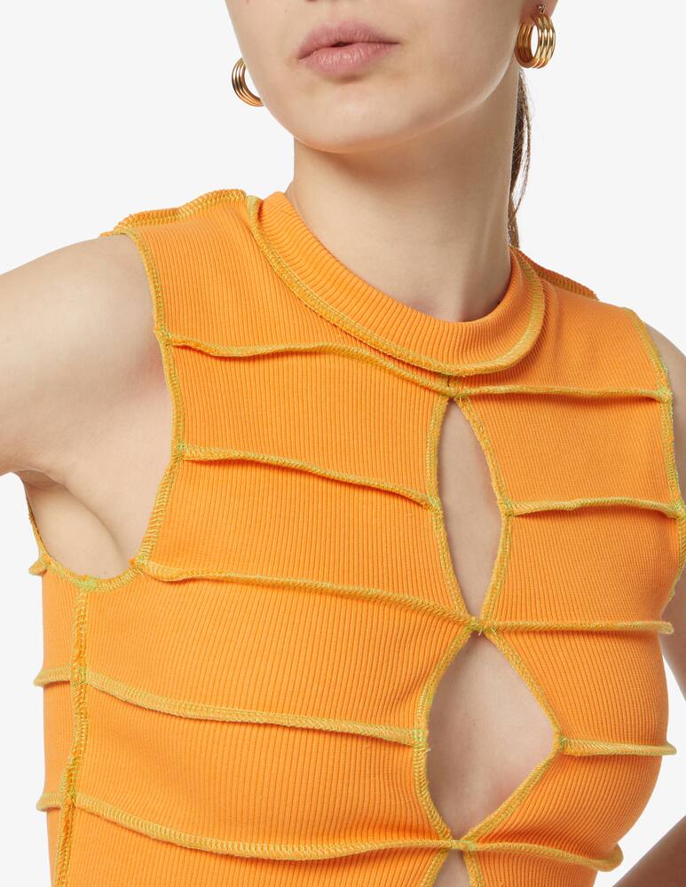 rinascente The Ragged Priest Cotton cut out top - orange