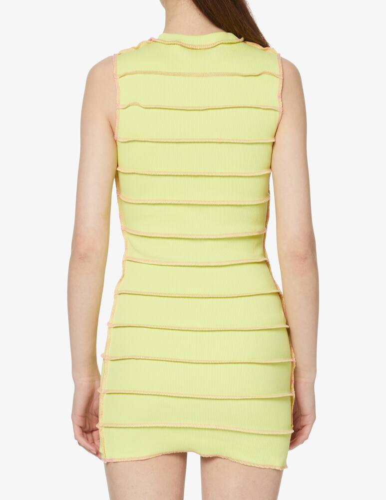 rinascente The Ragged Priest Cotton cut out mini dress - yellow