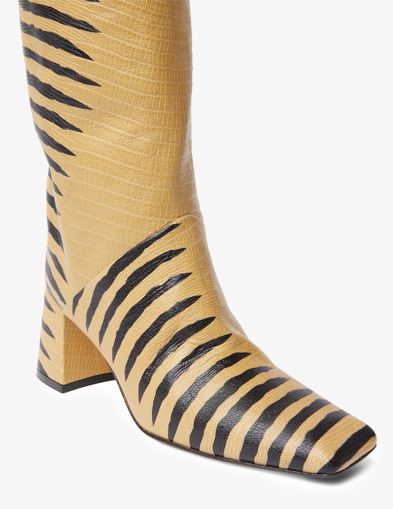 MIISTA Finola zebra print boots - Yellow - picture 2 MIISTA Finola zebra print boots - Yellow - picture 2