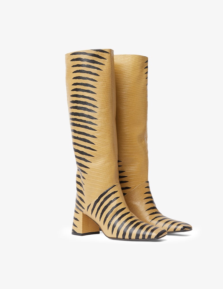 MIISTA Finola zebra print boots - Yellow - picture 3 MIISTA Finola zebra print boots - Yellow - picture 3