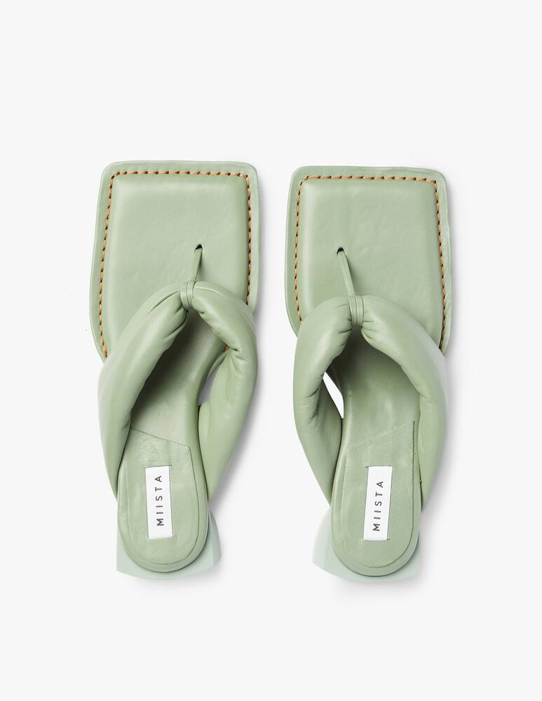 rinascente MIISTA Sandali in nappa patinata Anais - verde