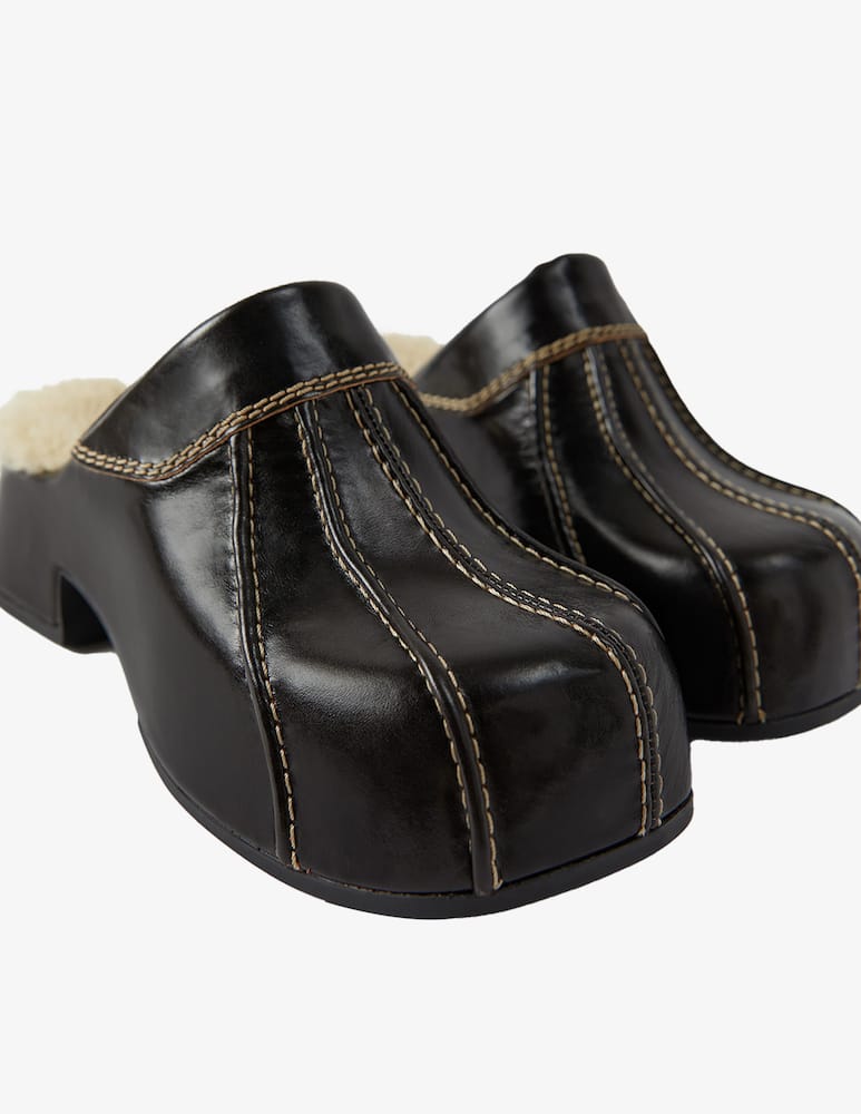 rinascente MIISTA Sabot in pelle Addie - Nero