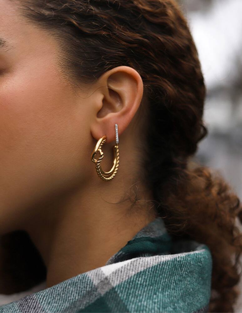 rinascente MISSOMA Earrings Pave Ovate Huggies