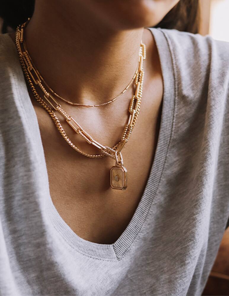 rinascente MISSOMA Necklace Moonstone Square Locket Coterie