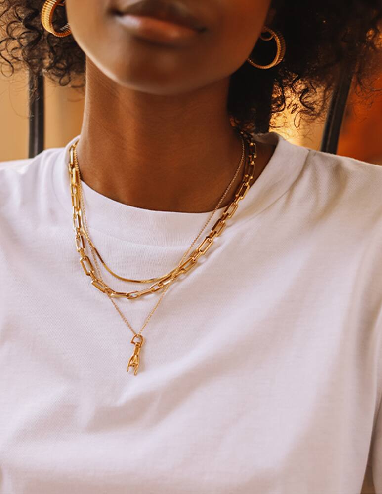 rinascente MISSOMA Necklace Gold Rock On Charm