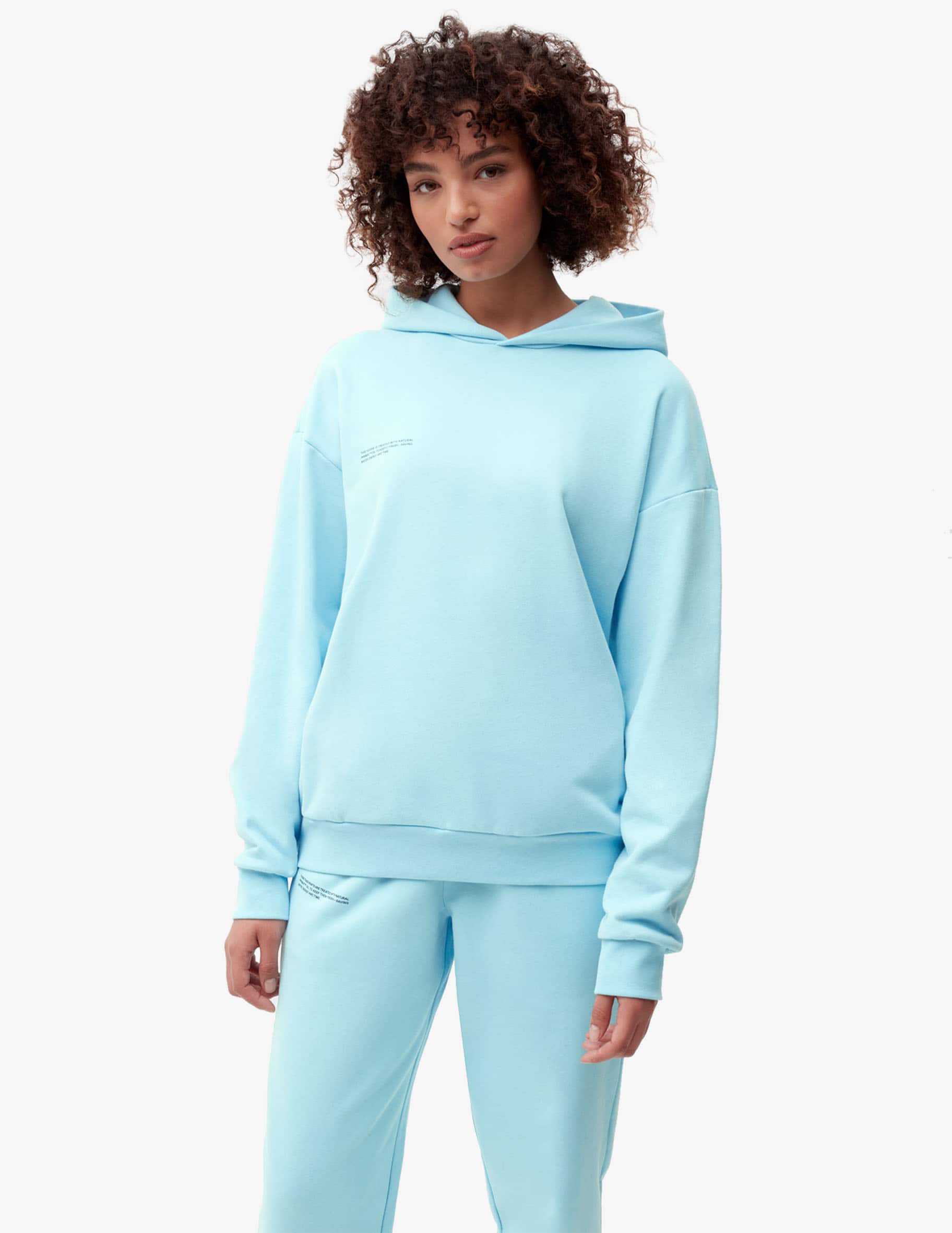 ADRO Felpa Con Cappuccio Uomo In Cotone – Morbida Invernale, Tasca Canguro, Vestibilità Regolare, Azzurro - 3