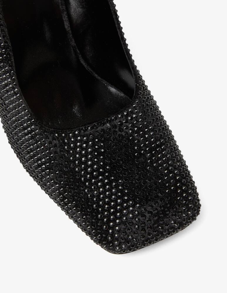 rinascente Jeffrey Campbell Gemmin pump block heel glitter allover