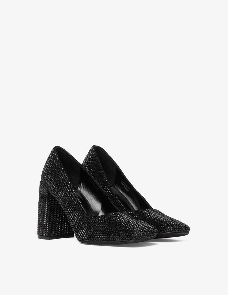 rinascente Jeffrey Campbell Gemmin pump block heel glitter allover