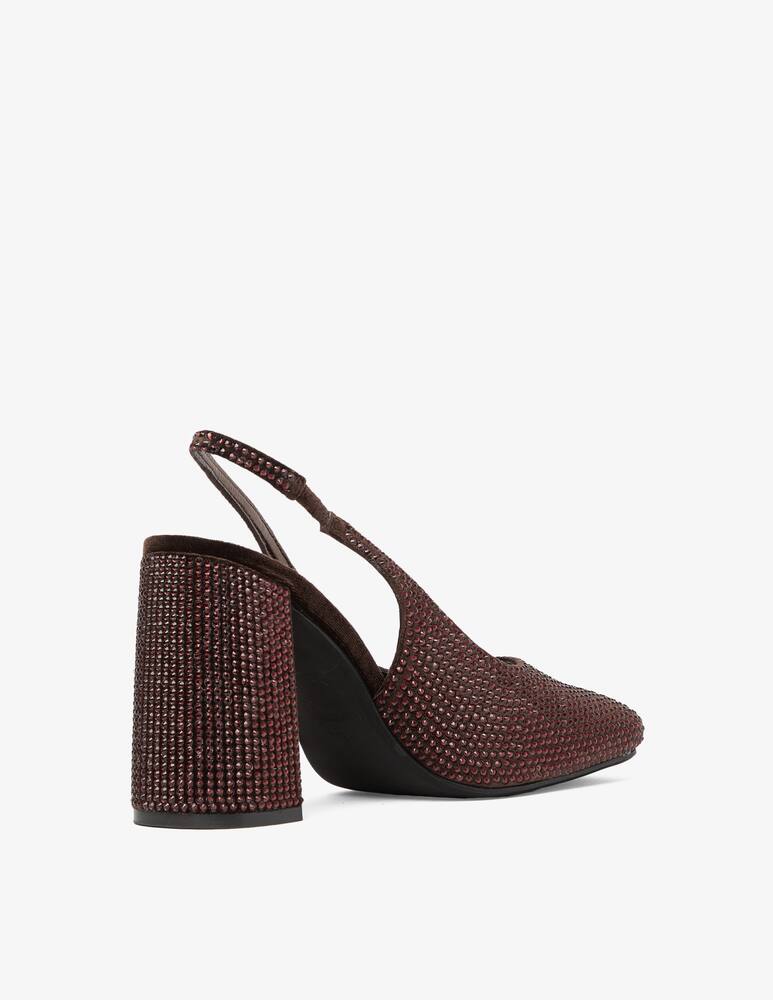 rinascente Jeffrey Campbell Blingbling velvet glitter all over  slingback